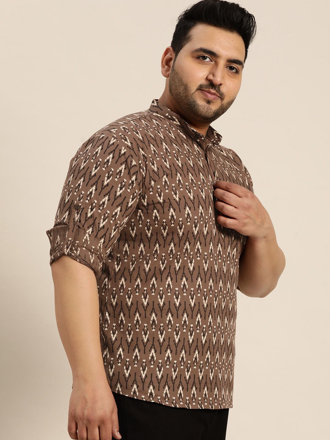 SOJANYA PLUS Geometric Printed Cotton Kurta
