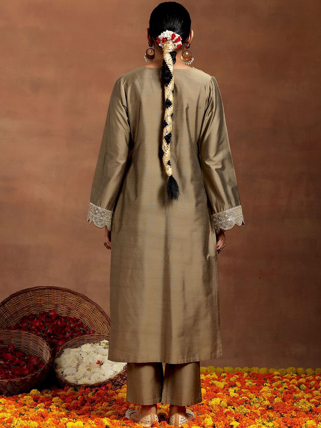 Gerua By Libas Women Floral Embroidered Regular Kurta with Trousers