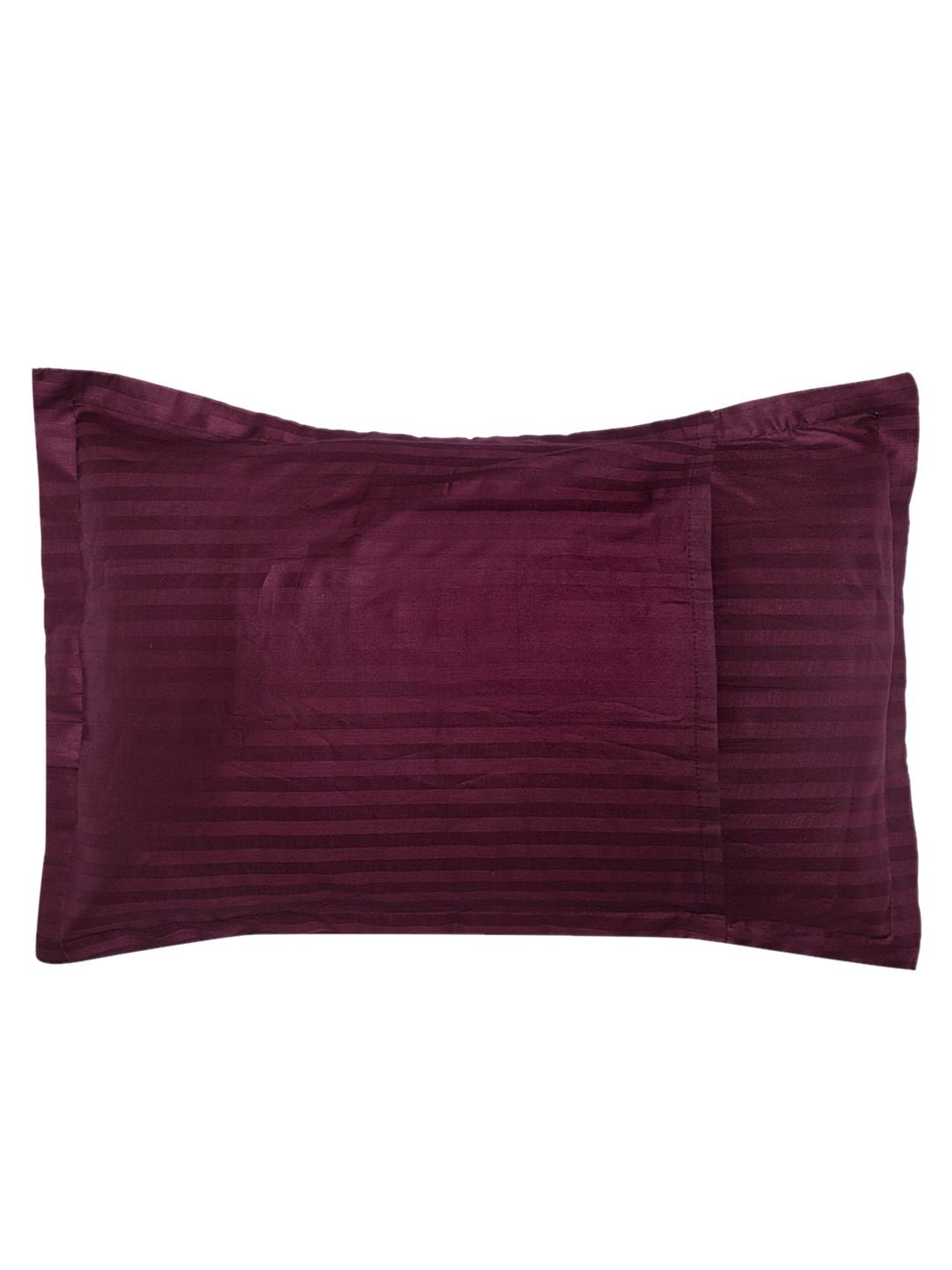 HOSTA HOMES Set of 2 Burgundy Striped Pillow Covers