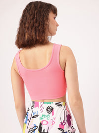 DressBerry Glamorously Gritty Ribbed Crop Top