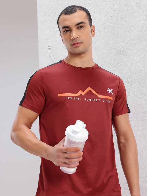 HRX by Hrithik Roshan Typography Printed Rapid-Dry Running T-shirt