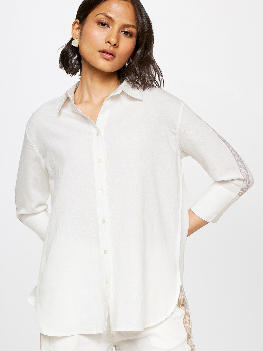 AND Shirt Collar Linen Shirt With Trouser