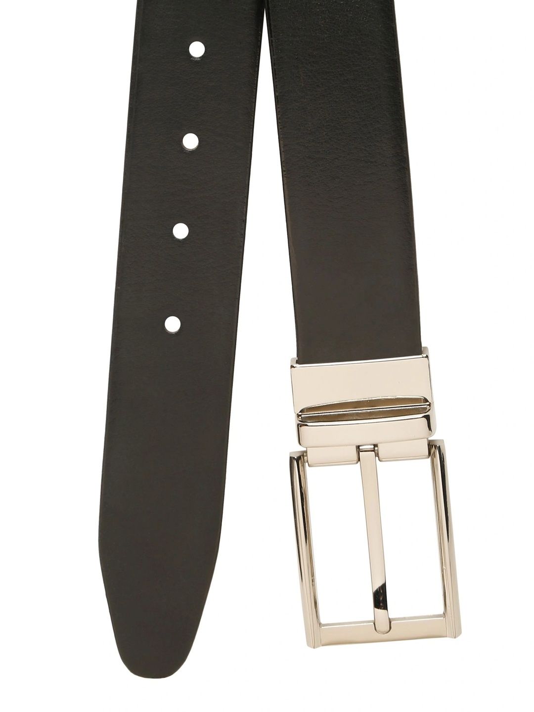 Teakwood Leathers Men Textured Leather Reversible Formal Belt