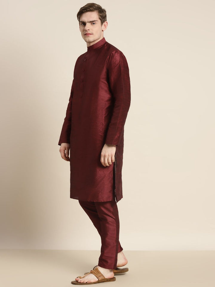 SOJANYA Men Mirror Work Kurta with Churidar