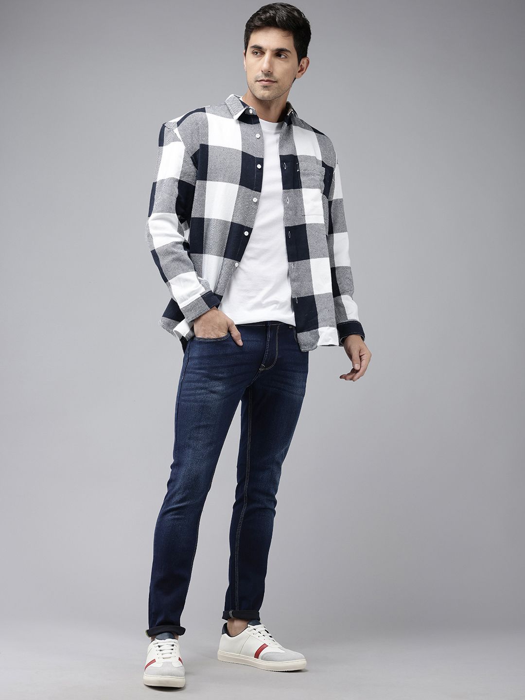 SPYKAR Men Skinny Slim Fit Low-Rise Light Fade Stretchable Jeans
