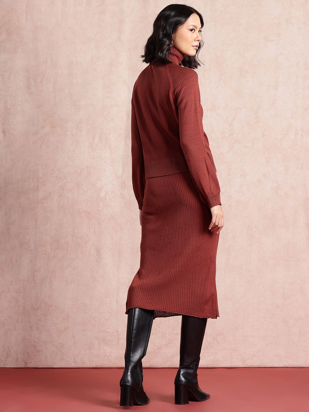 all about you Acrylic Ribbed Winter Co-Ord Set