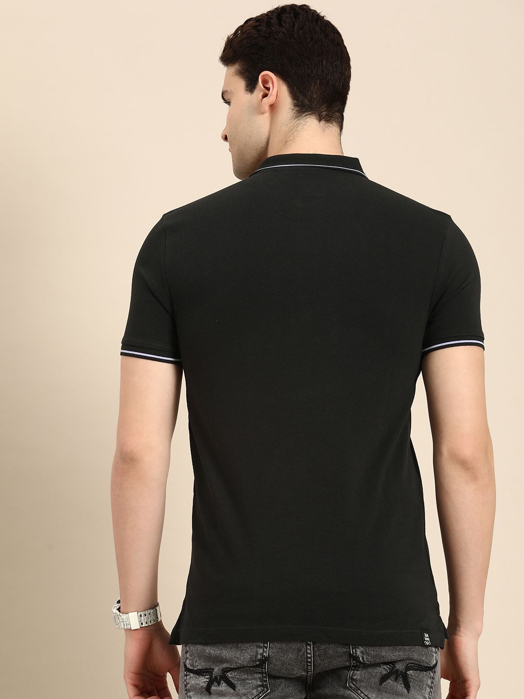 Being Human Polo Collar Pure Cotton T-shirt