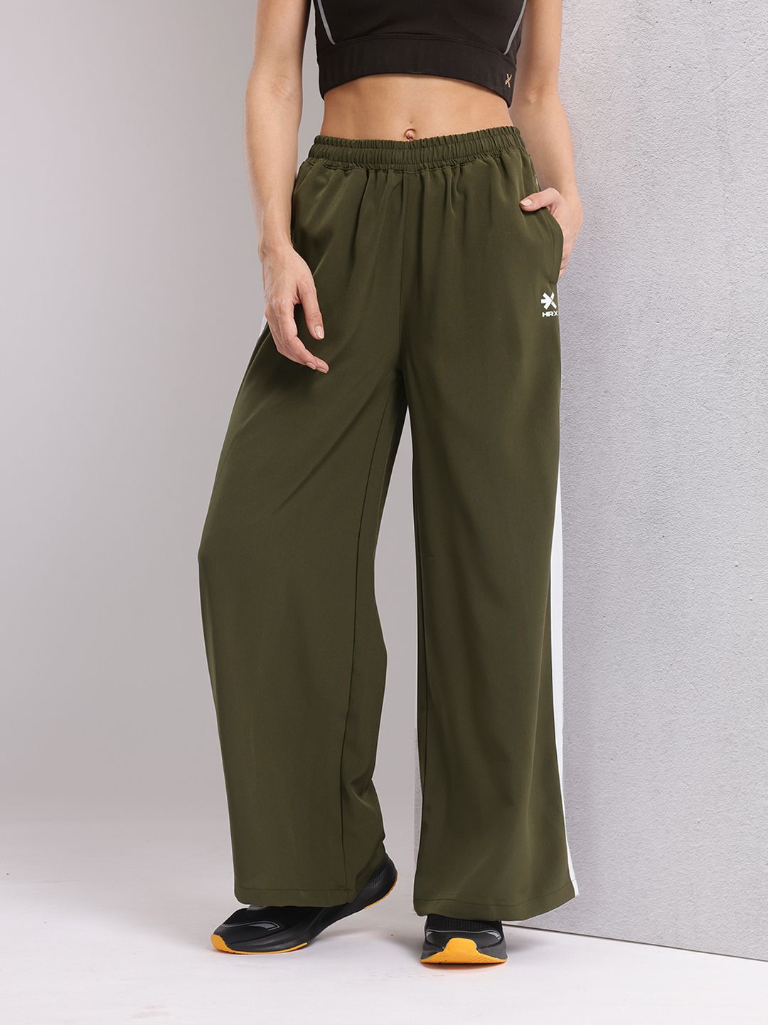HRX by Hrithik Roshan Women Side Stripe Rapid-Dry Training Track Pants