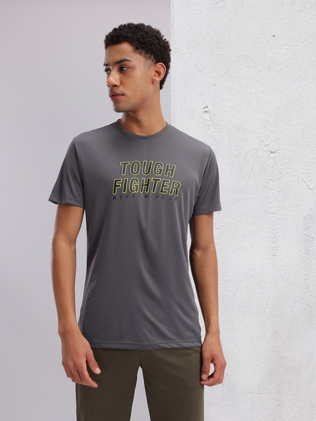 HRX by Hrithik Roshan Rapid-Dry Typography Print Training T-shirt