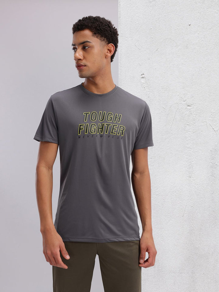 HRX by Hrithik Roshan Rapid-Dry Typography Print Training T-shirt