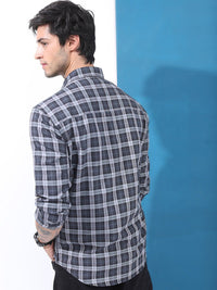 HIGHLANDER Slim Fit Tartan Checks Checked Casual Shirt