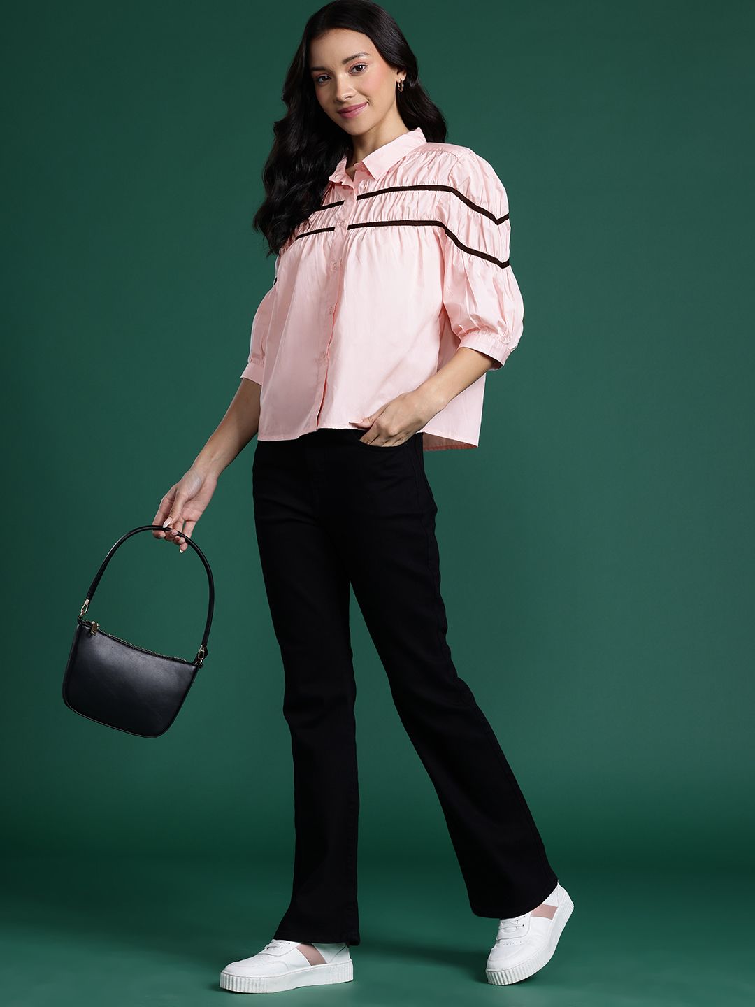 DressBerry Pure Cotton Striped Casual Shirt