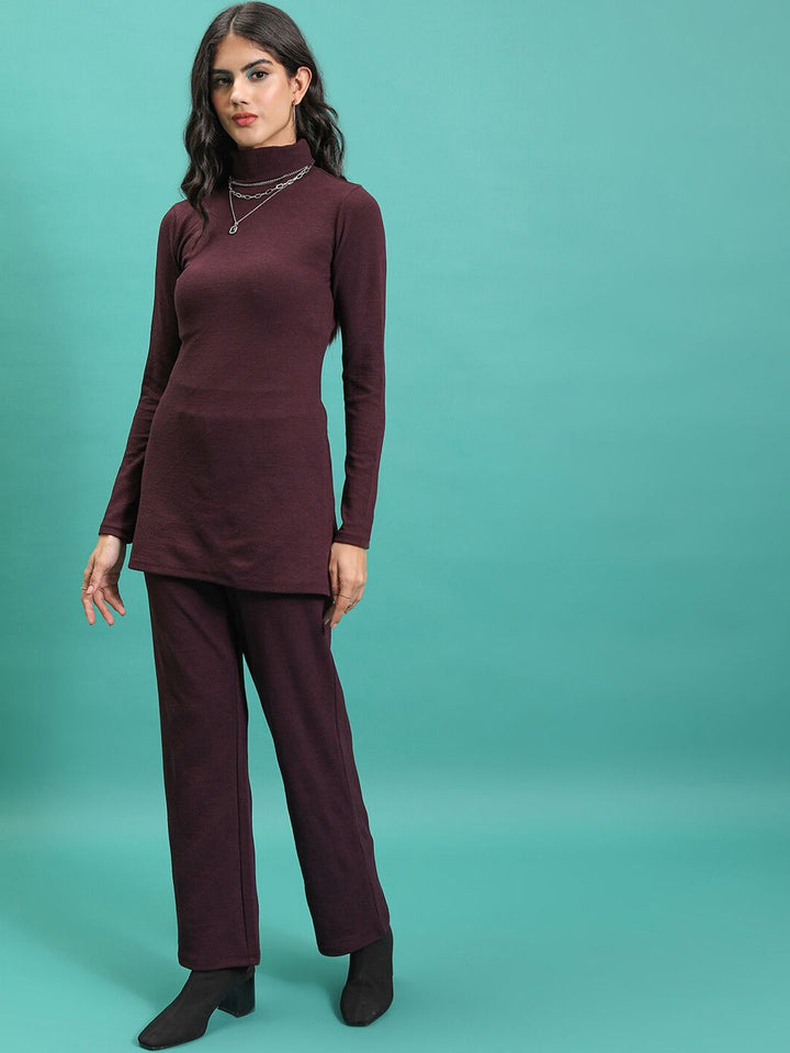 Tokyo Talkies Women Cardigan With Top & Pant Co-Ords