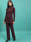 Tokyo Talkies Women Cardigan With Top & Pant Co-Ords