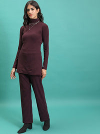 Tokyo Talkies Women Cardigan With Top & Pant Co-Ords