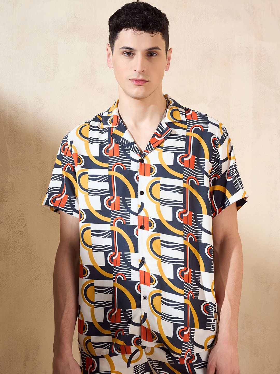 DENNISON Abstract Printed Oversized Co Ords Set