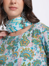 Anouk Ethnic Motifs Print Kurta With Trousers & With Dupatta