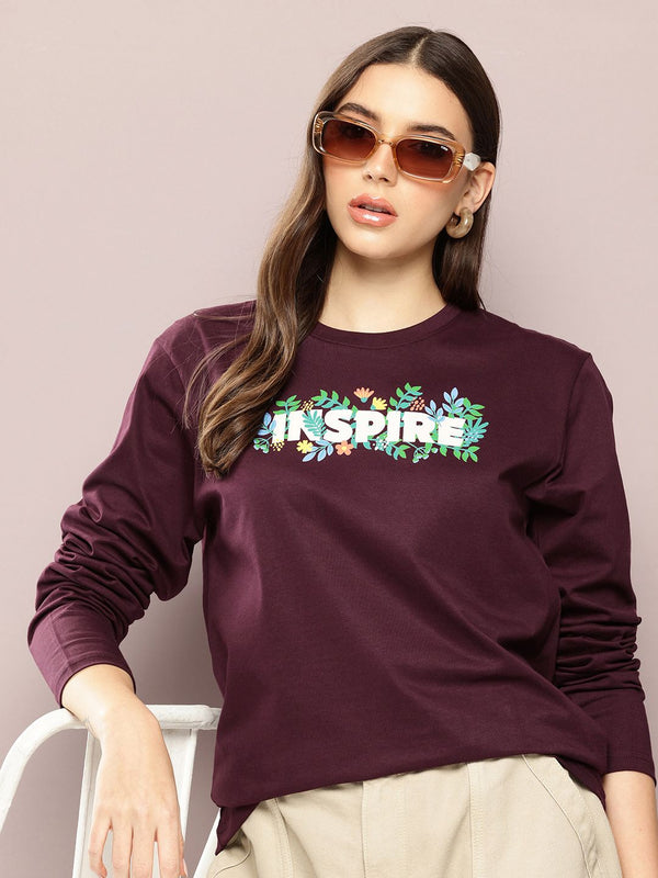 Dillinger Women Long Sleeve Oversized Printed Tshirt