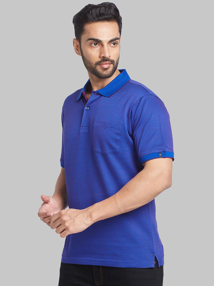 Raymond Woven Design Pure Cotton Contemporary Fit Tshirt