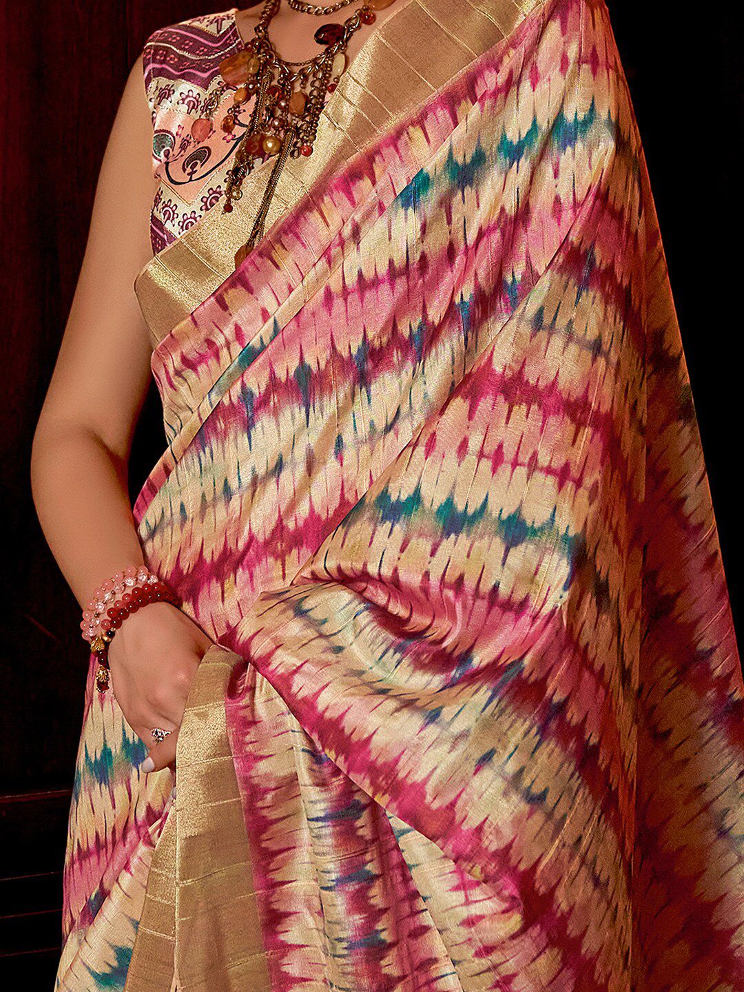 Saree mall Tie and Dye Zari  Sungudi Saree
