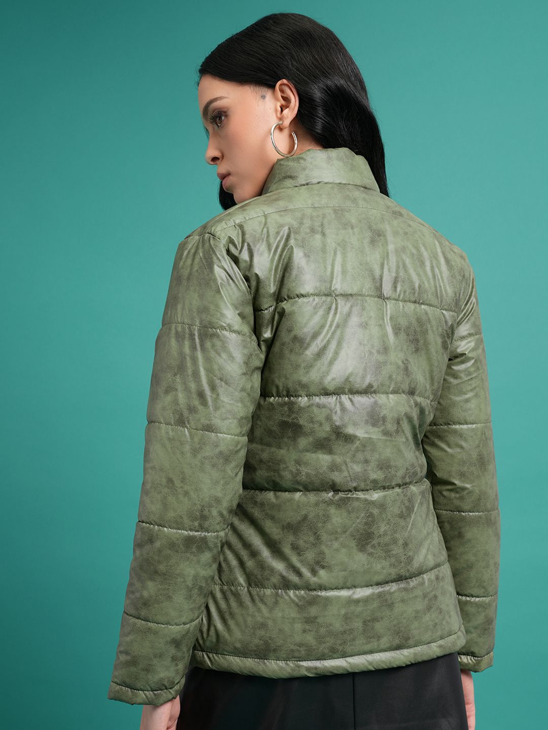 Tokyo Talkies Mock Collar Puffer Jacket
