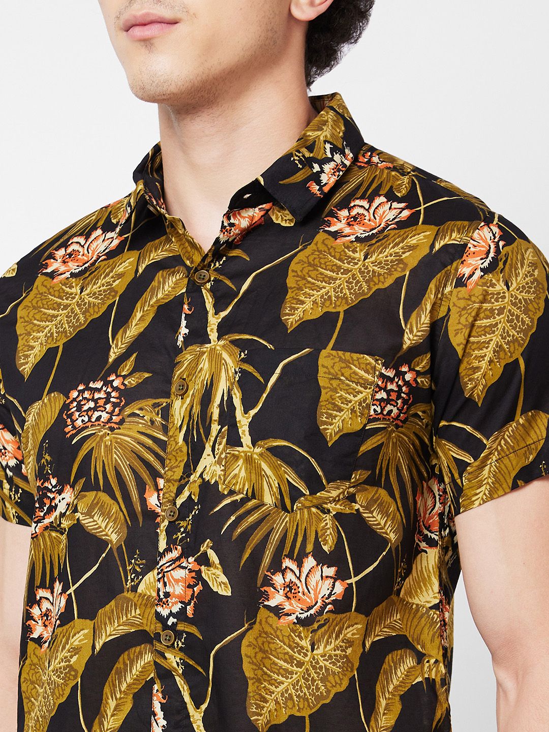 SPYKAR Floral Printed Cotton Casual Shirt