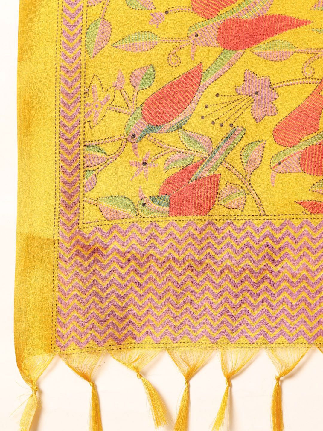 Varanga V-Neck Straight Kurta with Trousers And Dupatta
