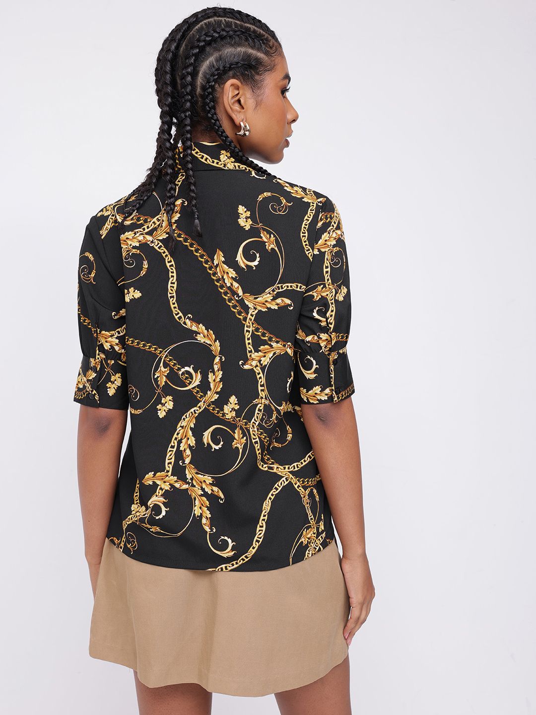 DressBerry Attractive Vintage Chain Print Shirt