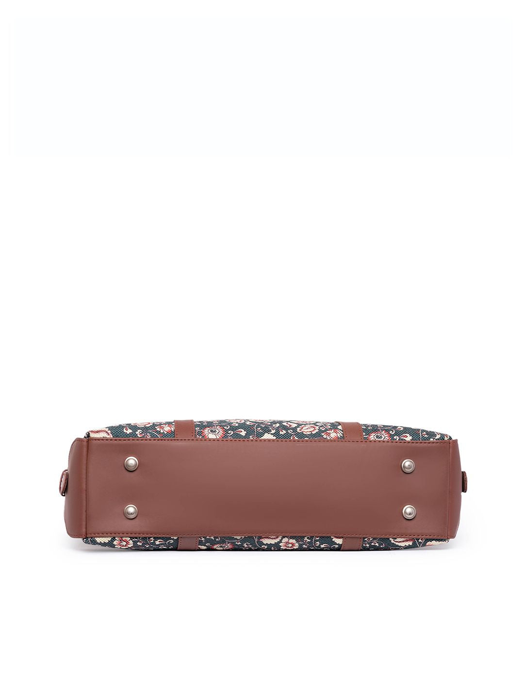ZOUK Women Floral Printed Kalamkari Structured Laptop Shoulder Bag