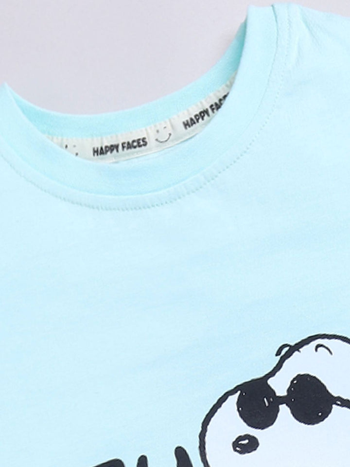 Happy Faces Kids Girls Snoopy Printed Pure Cotton Longline T-Shirt