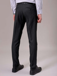 The Indian Garage Co. X Luxe Men Self-Checked Slim Fit Formal Trousers