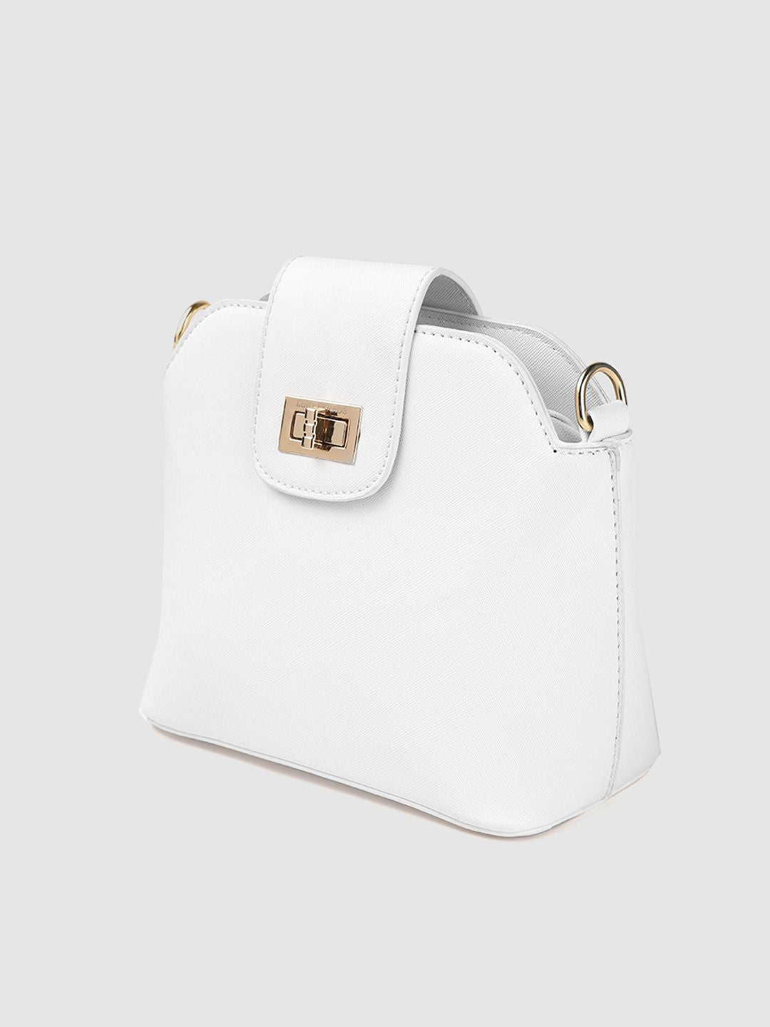 Lino Perros Women White Solid Sling Bag