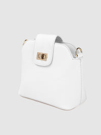 Lino Perros Women White Solid Sling Bag