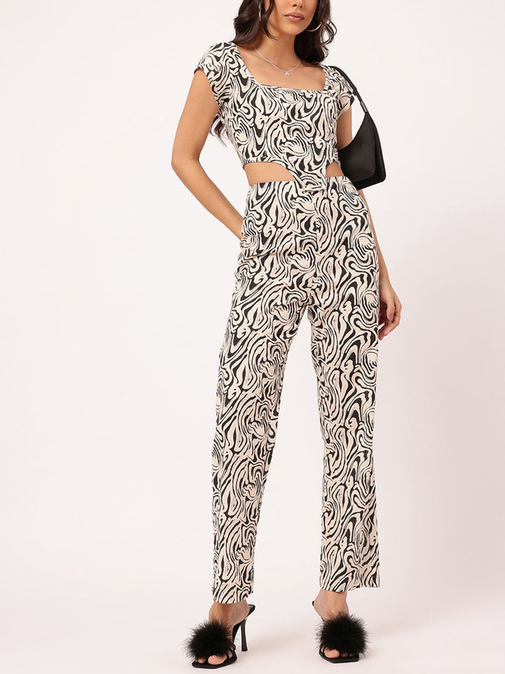 DressBerry Fierce Fantasies Animal Print Crop Co-Ords