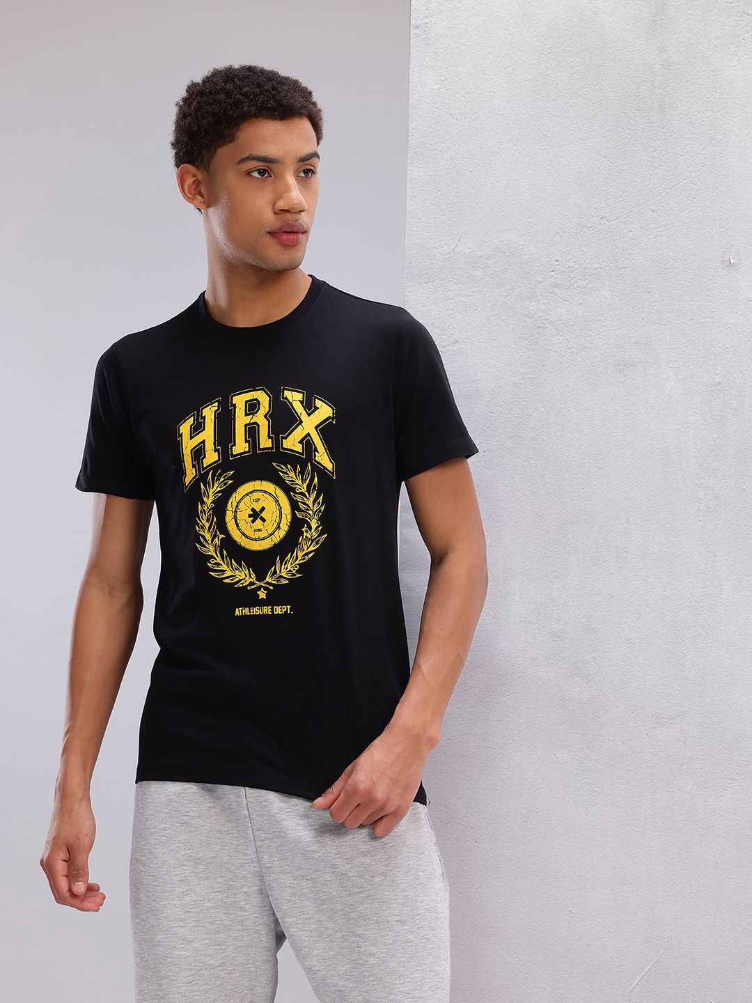 HRX by Hrithik Roshan Brand Logo Print Regular Fit Lifestyle T-shirt