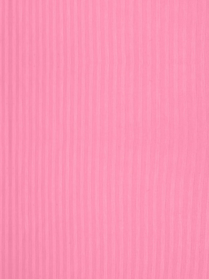 TEAL BY CHUMBAK Pink Printed 210 TC Queen Bedsheet with 2 Pillow Covers
