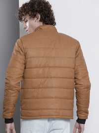 The Indian Garage Co Men Zip-Front Puffer Jacket with Flap-Button Pockets