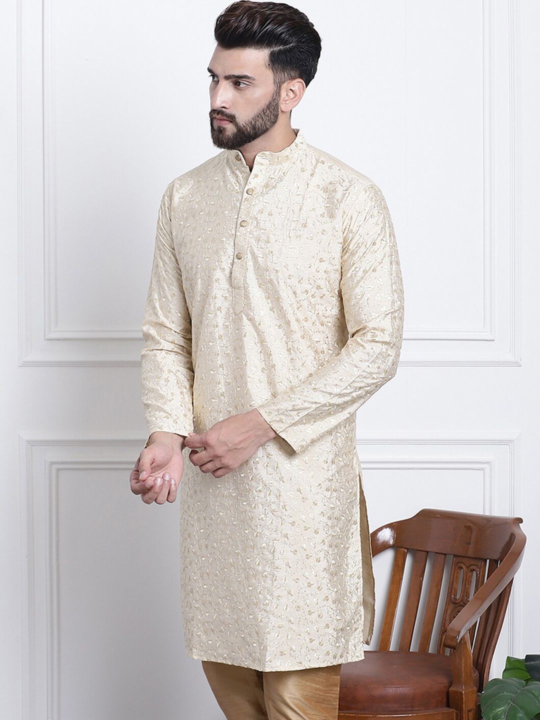 SOJANYA Kurta Lurus Sulam Bunga