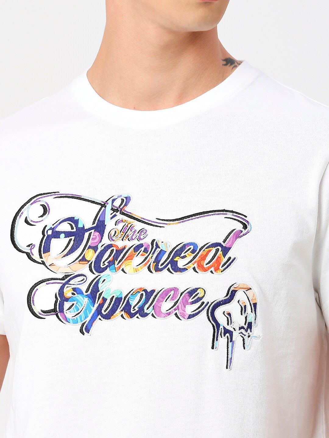 Being Human Typography Printed Round Neck Short Sleeves T-shirt
