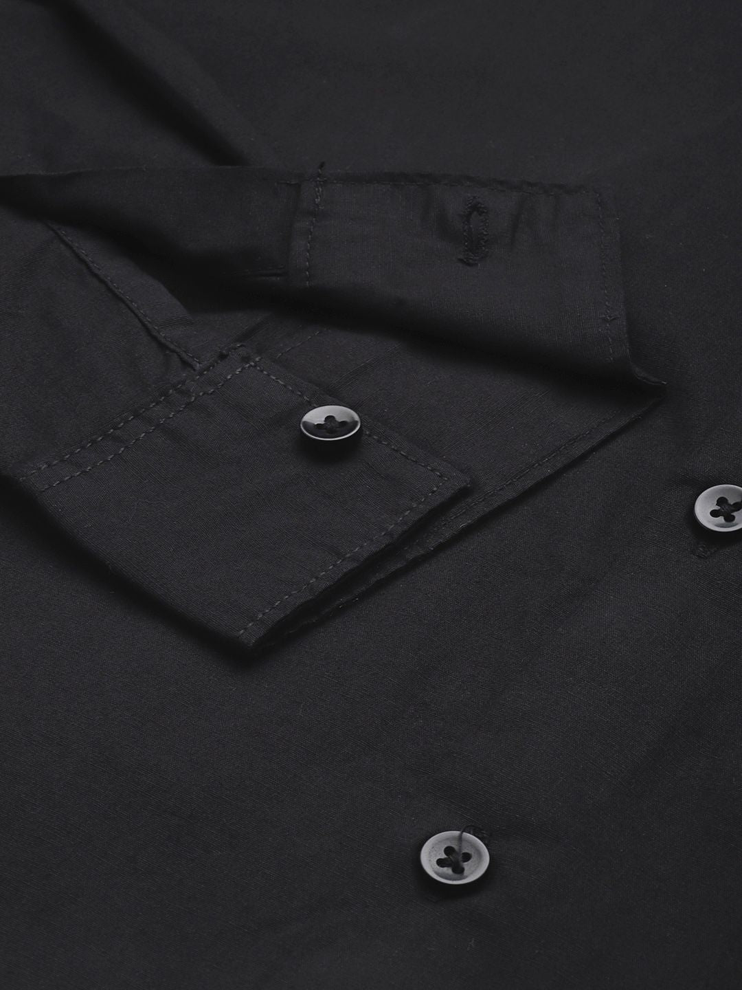 The Indian Garage Co Men Black Cotton Casual Shirt