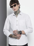 The Indian Garage Co Slim Fit Opaque Striped Casual Shirt