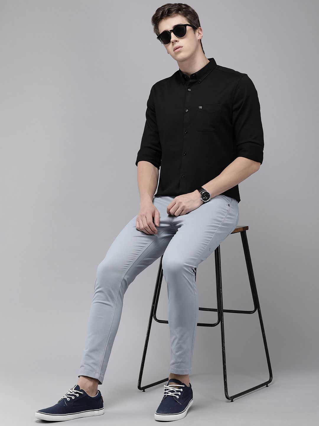 THE BEAR HOUSE Men Slim Fit Opaque Casual Shirt