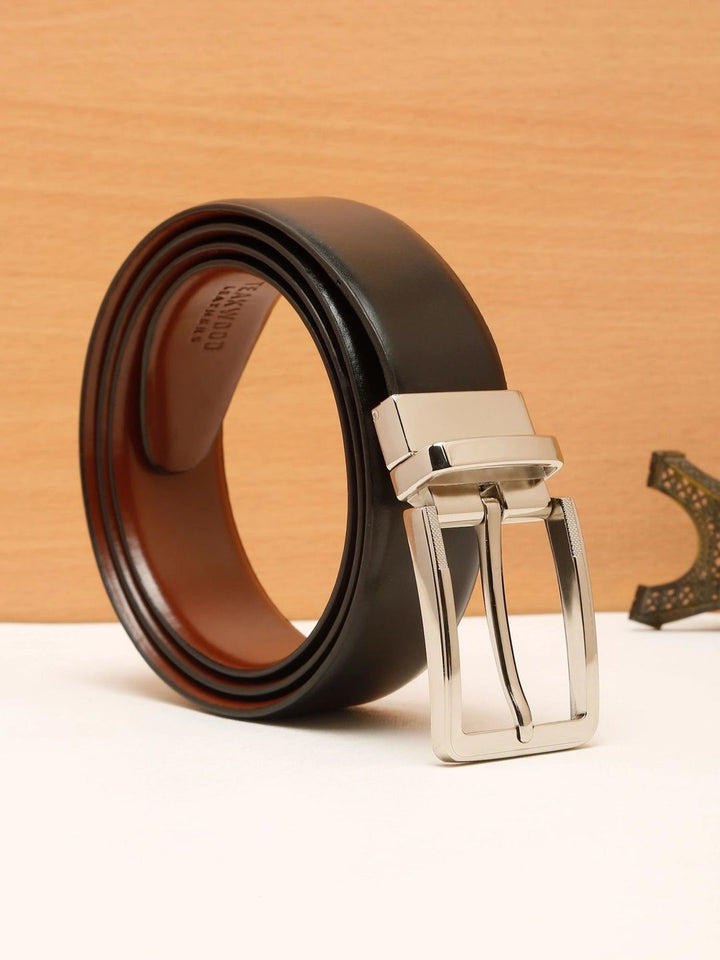 Teakwood Leathers Men Leather Reversible Formal Belt