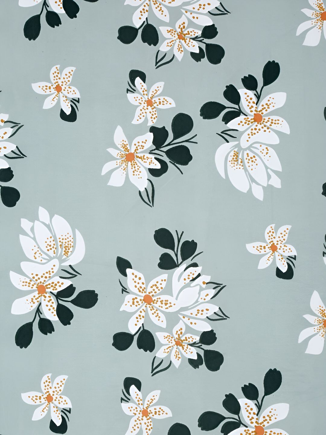 KLOTTHE Green & Pink Floral Printed 300TC Super King Fitted Bedsheet With 2 Pillow Covers