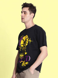 Bene Kleed Graphic Printed Round Neck Cotton Oversized T-shirt