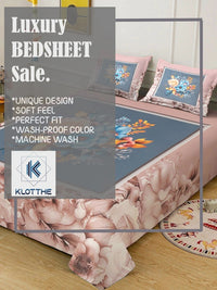 Moda Rapido X KLOTTHE Brown & Pink Floral 400 TC King Bedsheet with 2 Pillow Covers