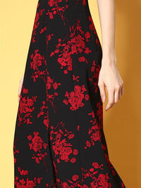 Berrylush Black Floral Vacay Attire