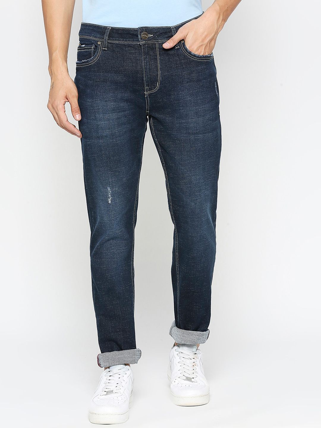 Being Human Men Low Distress Light Fade Skinny Fit Jeans