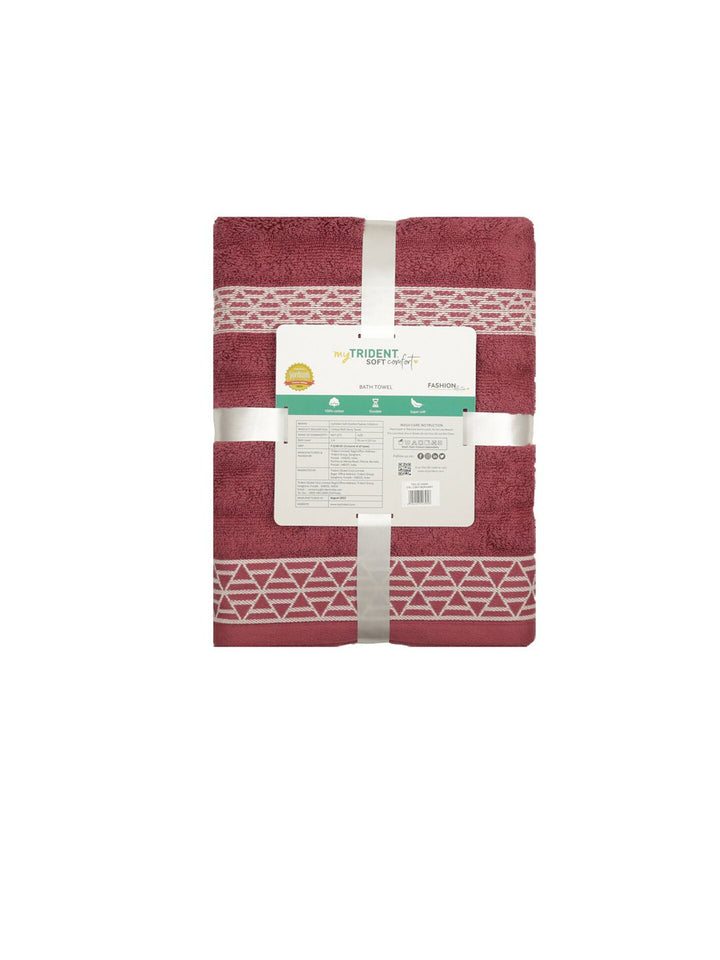 MYTRIDENT Striped Cotton Bath Towel- 500 GSM