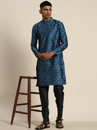 SOJANYA Cetakan Geometrik Kurta Kolar Mandarin